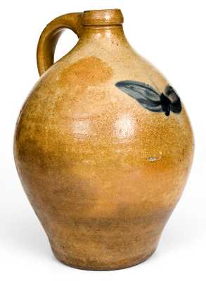 1 Gal. Stoneware Jug with Butterfly Decoration att. Norton, Bennington, VT