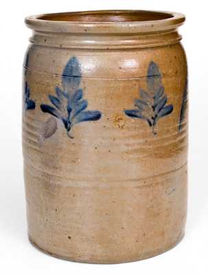 B. C. MILBURN, Alexandria, VA, Stoneware Jar w/ Fine Cobalt Floral Decoration