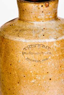 Lot of Two: SMITH & DAY / NORWALK, CT Oyster Jar, Unsigned Redware Jug