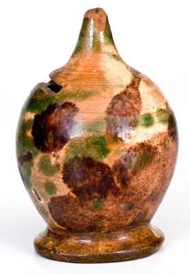 Multi-Glazed Redware Bank, Strasburg, VA, circa 1890