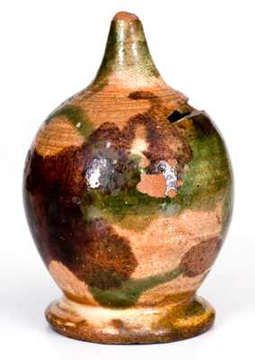 Multi-Glazed Redware Bank, Strasburg, VA, circa 1890