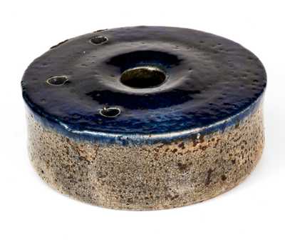 Fine Stoneware Inkwell with Bold Cobalt Top, probably New York State, circa 1825