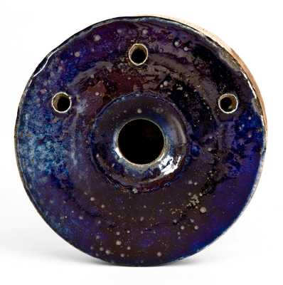 Fine Stoneware Inkwell with Bold Cobalt Top, probably New York State, circa 1825