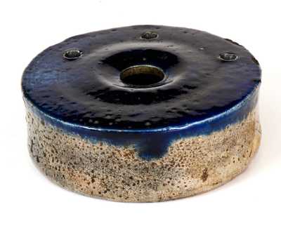 Fine Stoneware Inkwell with Bold Cobalt Top, probably New York State, circa 1825