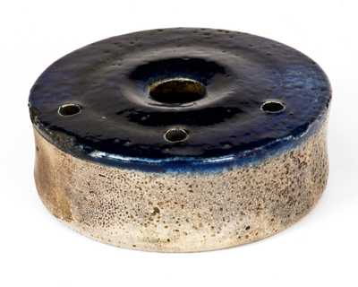 Fine Stoneware Inkwell with Bold Cobalt Top, probably New York State, circa 1825