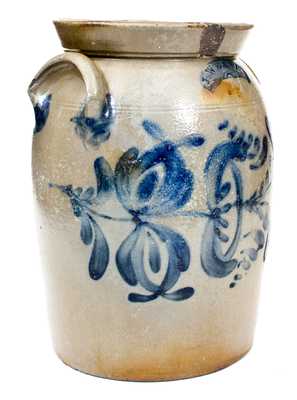 3 Gal. J. WEAVER, Beaver, PA Stoneware Jar with Profuse Floral Decoration