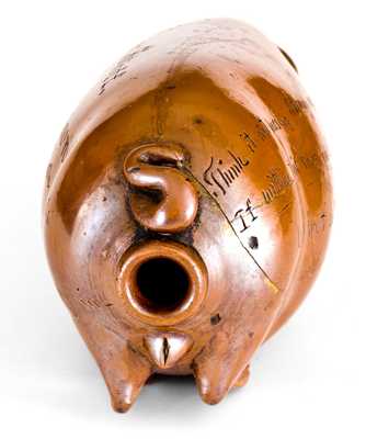 Exceptional Anna Pottery Pig Flask for 