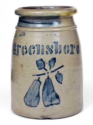 Exceptional Greensboro, PA Stoneware Pears Jar