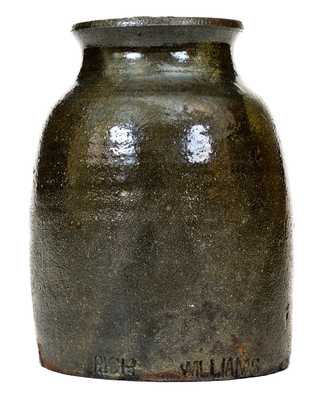 Extremely Rare RICH WILLIAMS (African-American Potter) South Carolina Stoneware Jar