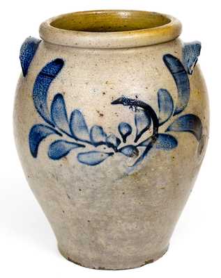 Two-Gallon att. Miller Pottery, Strasburg, VA Stoneware Jar, circa 1835