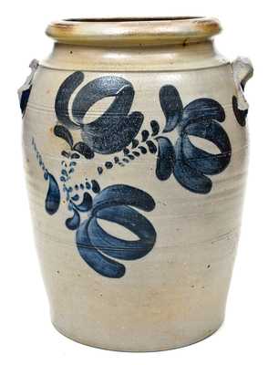 4 Gal. Greensboro, PA Stoneware Jar with Bold Floral Decoration