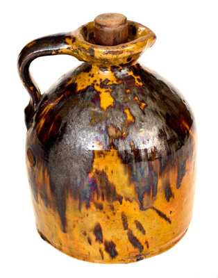 Fine Redware Syrup Jug, PA or New England origin