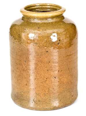 JOHN BELL, Waynesboro, PA, Yellow-Glazed Redware Canning Jar