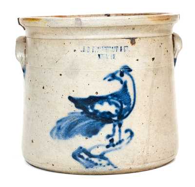 Rare J. B. PFALTZGRAFF & CO. / YORK, PA Stoneware Crock w/ Bird Decoration