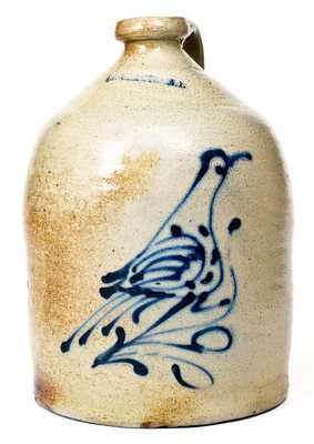 1 Gal. BINGHAMTON, NY Stoneware Jug with Bird Decoration