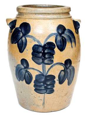 1 Gal. Stoneware Jar w/ Profuse Floral Decoration, Baltimore, MD, circa 1840