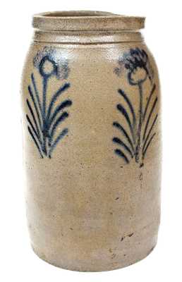 Unusual Early Strasburg, VA Stoneware Jar, probably Philip Byers, circa 1840