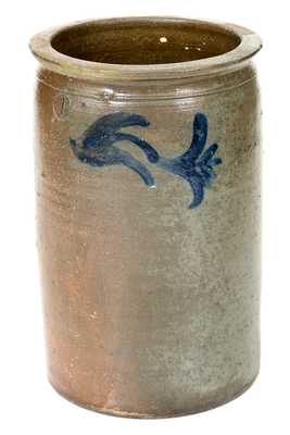 Rockingham County, Virginia Stoneware Jar with Floral Decoration, circa 1870