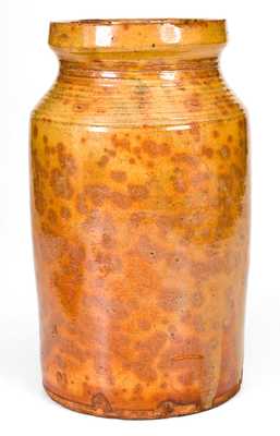 Probably Galena, Illinois Redware Jar with Tooled Rim