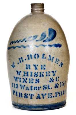  Pittsburgh RYE WHISKEY Stenciled Advertising Jug