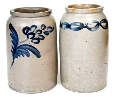 Lot of Two: 1 Gal. Baltimore, MD Stoneware Jars, circa 1840