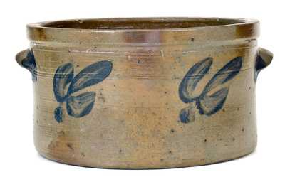 Stoneware Cake Crock with Floral Decoration, Baltimore, MD, circa 1870