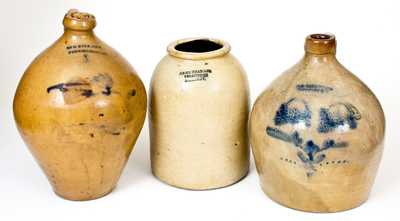 Lot of Three: New York State Stoneware Vessels