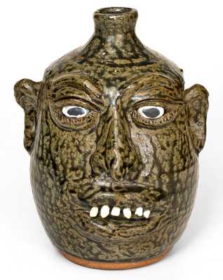 Lanier Meaders Face Jug w/ Unusual Hooked Nose