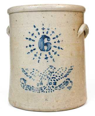 Six-Gallon Ohio Stoneware Eagle Crock