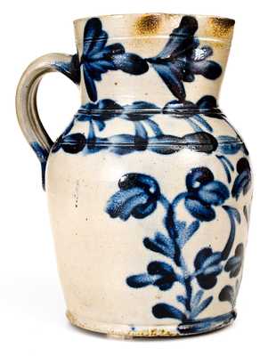 Outstanding att. Richard C. Remmey (Philadelphia) Stoneware Pitcher w/ Elaborate Decoration