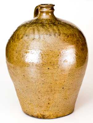 Very Rare and Important Early Dated Jug by the Enslaved Potter, Dave (Edgefield District, SC)