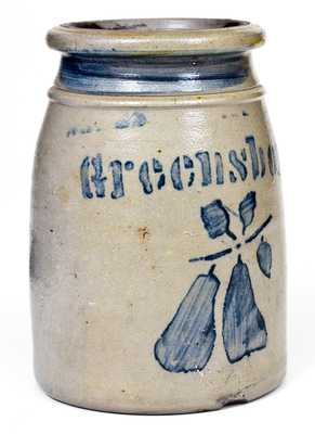 Exceptional Greensboro, PA Stoneware Pears Jar