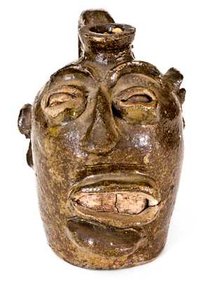 Face Jug from Lewis Miles Stoney Bluff Manufactory, Edgefield, South Carolina, c1855-70
