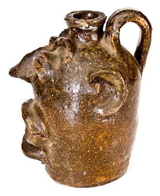 Rare and Important Edgefield Face Jug, probably Lewis Miles / Stoney Bluff