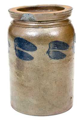 1/2 Gal. Stoneware Jar att. G. & A. Black / Somerfield, PA