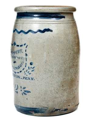 T.F. Reppert, Successor to J. Hamilton / Greensboro, Penn. Stoneware Jar