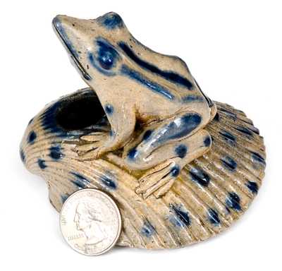 Exceptional Anna Pottery / 1882 Frog Inkwell