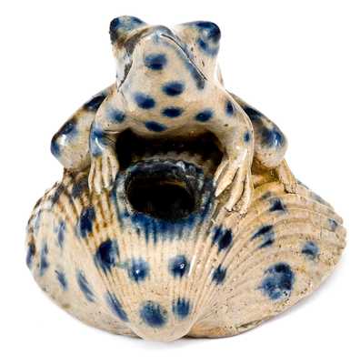Exceptional Anna Pottery / 1882 Frog Inkwell
