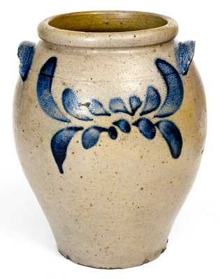 Two-Gallon att. Miller Pottery, Strasburg, VA Stoneware Jar, circa 1835