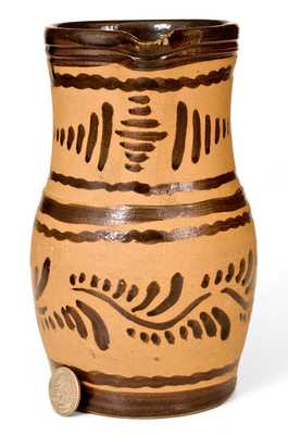 Tanware Pitcher, New Geneva, PA origin, circa 1885