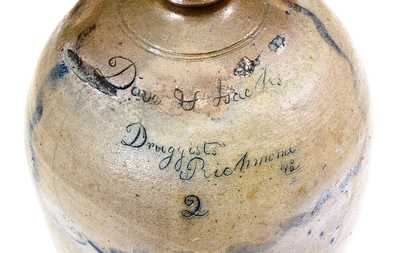 Extremely Rare att. Stephen Sweeney (Henrico County, VA) Jug w/ Richmond Advertising
