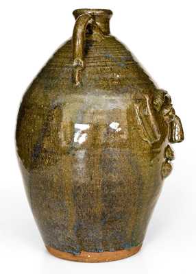 Large-Sized Double-Handled B. B. CRAIG / VALE, NC Stoneware Face Jug