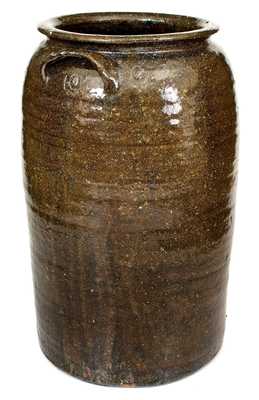 10 Gal. Alkaline-Glazed Stoneware Jar att. Burlon Craig, Catawba Valley, NC, c1935