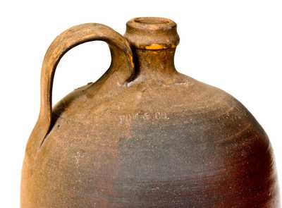 Unusual POE & CO., Fayetteville, NC, Stoneware Jug with Inscription