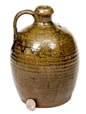 Fine Nelson Bass, Lincoln County, NC Alkaline-Glazed 1/2 Gal. Stoneware Jug