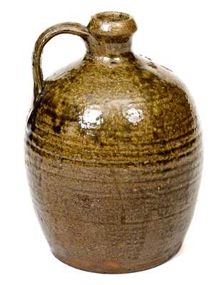 Fine Nelson Bass, Lincoln County, NC Alkaline-Glazed 1/2 Gal. Stoneware Jug