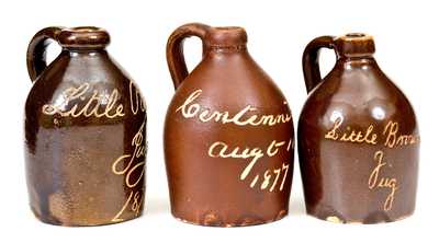 Lot of Three: Bennington, VT Little Brown Jugs