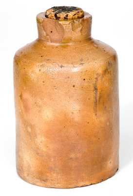 Extremely Rare and Important Thomas Downing (New York City) Stoneware Oyster Jar