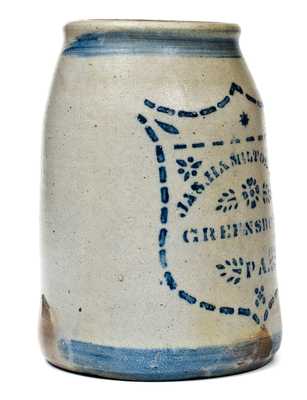 Fine JAS. HAMILTON & CO. / GREENSBORO, PA Stoneware Wax Sealer w/ Shield Decoration