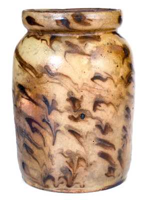 Unusual Stoneware Jar with Profuse Manganese Decoration, probably Ohio